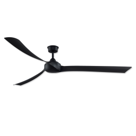 84" Fanimation Wrap Custom Black Finish with Black Blades