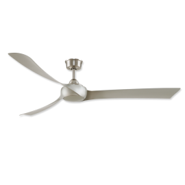 72" Fanimation Wrap Custom Brushed Nickel Finish with Brushed Nickel Blades