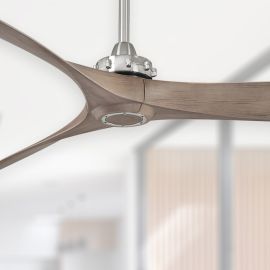 Minka Aire F853-BN/AMP Aviation 60" Three Blades Ceiling Fan - Brushed Nickel with Ash Maple