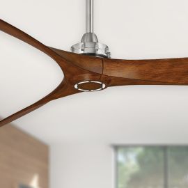 Minka Aire Aviation F853-BN/DK 60" Modern Ceiling Fan - Brushed Nickel / Distressed Koa