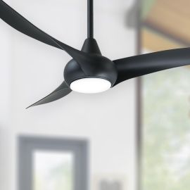 Minka Aire F844-CL Light Wave 52" Ceiling Fan with Light - Coal Finish