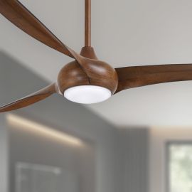 65" Minka Aire Light Wave LED - F848-DK - Ceiling Fan - Distressed Koa with LED light kit
