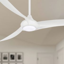 Minka Aire Light Wave F848-WH 65" Ceiling Fan with LED Light - White