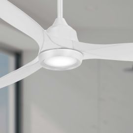 Minka Aire F749L-WHF Skyhawk 60" Ceiling Fan with LED Light - Flat White Finish