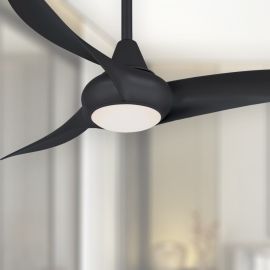 Minka Aire Light Wave F845-CL 44" Small Ceiling Fan with Light - Coal