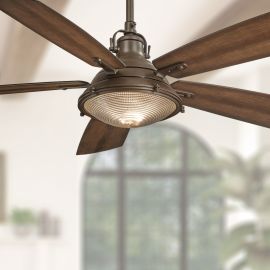 Minka Aire F681L-ORB Groton 56" Ceiling Fan with Light - Outdoor Wet Rated