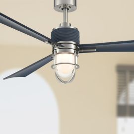 Minka Aire Nauticus Ceiling Fan F768L-BNW/NVY -  65" Nautical Ceiling Fan
