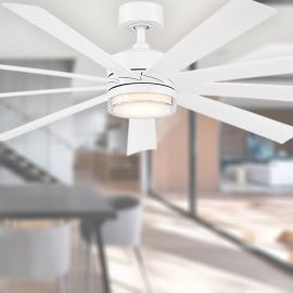 Modern Forms FR-W2101-72L-MW - 72" Wynd XL Ceiling Fan - Matte White
