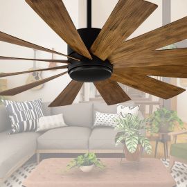60" Modern Forms Windflower - FR-W1815-60L-MB/DK Smart Ceiling Fans