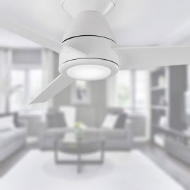 Modern Forms FH-W2004-52L-MW Tip Top Ceiling Fan with Light - Matte White