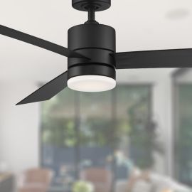 Modern Forms FR-W1803-52L-MB Axis 52" Smart Outdoor Ceiling Fan with Light