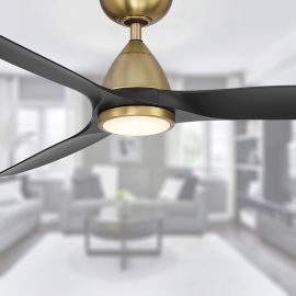 62" Modern Forms SKYLARK Ceiling Fan FR-W2202-62L-SB/MB - Soft Brass/Matte Black
