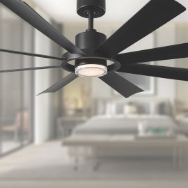 Modern Forms FR-W2303-60L-MB AURA 60" Eight Blades w/ LED Ceiling Fan - Matte Black