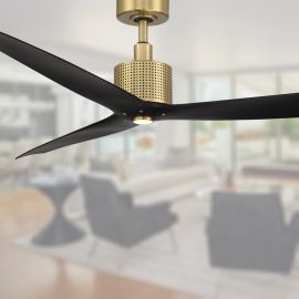 Modern Forms Spinster FR-W2404-60L-SB/MW Ceiling Fan - Soft Brass / Matte Black