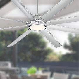 Modern Forms FR-W1805-96L-TT Hydra 96" Outdoor Smart Fan - Titanium Silver