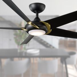 Modern Forms FR-W2304-62L-SB/MB Lucid Ceiling Fan - Soft Brass/Matte Black