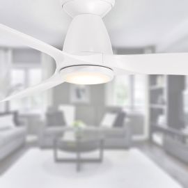 Modern Forms FH-W2202-54L-MW SKYLARK 54" Three Blades w/ LED Flush Mount Fan - Matte White