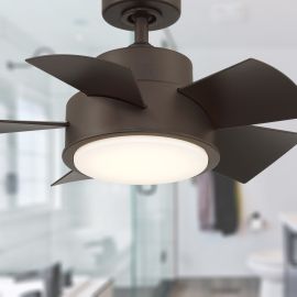 Modern Forms FR-W1802-26L-BZ VOX 26" Five Blades w/ LED Small Ceiling Fan - Bronze