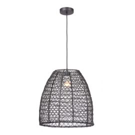 18"W Craftmade - Pendant - 1 Light Woven Pendant - P920MBK1 - Matte Black