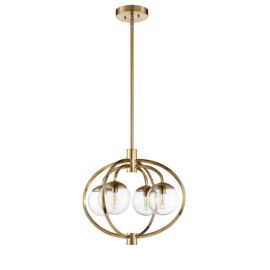 22"W Craftmade Piltz 4 Light Chandelier - 45524-SB - Satin Brass