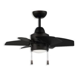 24" Craftmade Propel II LED Ceiling Fan - flat black finish with LED light kit