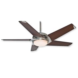 Casablanca 59164 Stealth DC Ceiling Fan - Brushed Nickel w/ Walnut Blades
