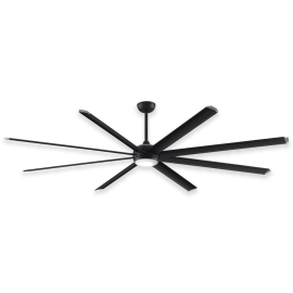 96" Fanimation Stellar Ceiling Fan - MAD7998BLW - Black Blades & Light