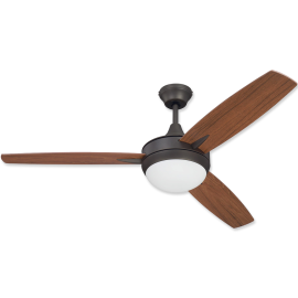 52" Craftmade Targas Espresso Finish with Mahogany / Teak Reversible Blades and Light Kit