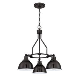 22.50"W Craftmade Timarron 3 Light Down Chandelier - 35923-ABZ - Aged Bronze Brushed
