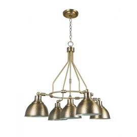 30"W Craftmade Timarron 5 Light Down Chandelier - 35925-LB - Legacy Brass