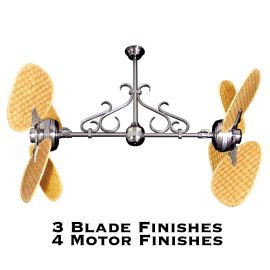 Double Motor Ceiling Fan Tropical Blades