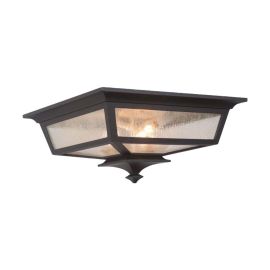 14"W Craftmade Outdoor Argent 3 Light Flushmount - Z1367-MN - Midnight
