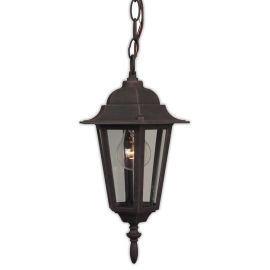 8"W Craftmade - Straight Glass Cast - 1 Light Pendant - Z151-RT - Rust - Clear