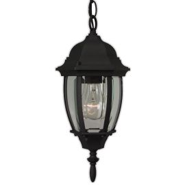 6.50"W Craftmade Bent Glass Cast 1 Light Pendant - Z261-TB - Textured Matte Black - Clear Beveled