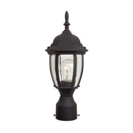 6.50"W Craftmade Outdoor Bent Glass Cast 1 Light Post Mount - Z265-TB - Textured Matte Black