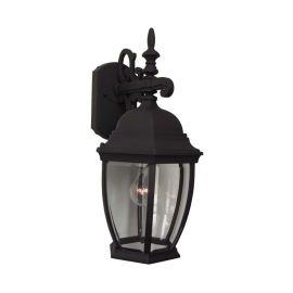 9.50"W Craftmade Outdoor Bent Glass Cast 1 Light Medium Wall Mount - Z284-TB - Textured Matte Black