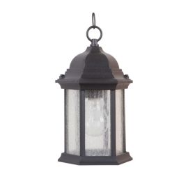 6.50"W Craftmade - Hex Style Cast - 1 Light Pendant - Z291-TB - Textured Matte Black - Clear Beveled