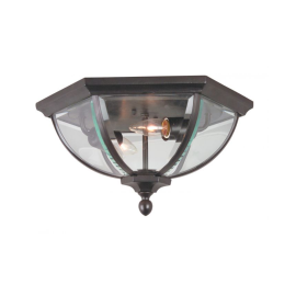 15"W Craftmade Outdoor Britannia 2 Light Flushmount - Z3017-OBO - Oiled Bronze