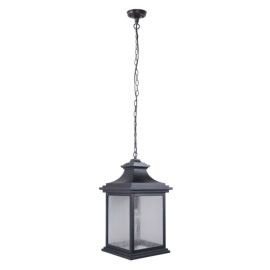 12"W Craftmade Gentry 1 Light Large Pendant Z3221-MN - Midnight - Clear Seeded