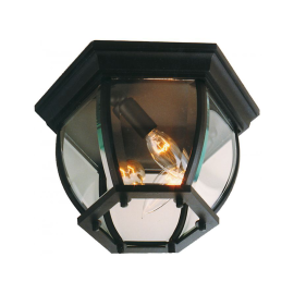 10.75"W Craftmade Outdoor Cast 3 Light Flushmount - Z433-TB - Textured Matte Black