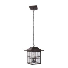 10.87"W Craftmade Dorset 3 Light Pendant Z7821-ABZ - Aged Bronze Brushed - Clear Water