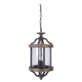 10.90"W Craftmade Ashwood 3 Light Pendant Z7921-TBWB - Textured Black - Whiskey Barrel - Clear