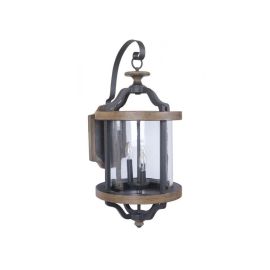 13.15"W Craftmade Outdoor Ashwood 3 Light Extra Large Wall Mount- Z7934-TBWB - Textured Black - Whiskey Barrel