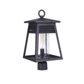 10"W Craftmade Outdoor Becca Large Large 1 Light Outdoor Post Mount - ZA2725-TB - Textured Matte Black