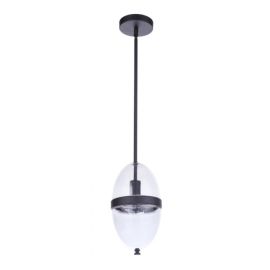 6.75"W Craftmade Sivo 1 Light Outdoor Pendant - ZA3511-MN - Midnight - Clear