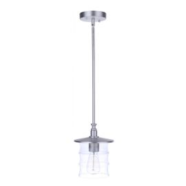 7.50"W Craftmade Canon 1 Light Outdoor Pendant - ZA3611-SA - Satin Aluminum