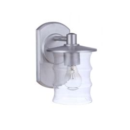 7.50"W Craftmade Outdoor Canon 1 Light Medium Wall Mount - ZA3614-SA - Satin Aluminum