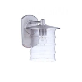 9"W Craftmade Outdoor Canon 1 Light Large Wall Mount - ZA3624-SA - Satin Aluminum