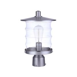 9"W Craftmade Outdoor Canon 1 Light Post Mount - ZA3625-SA - Satin Aluminum