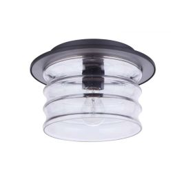 11.38"W Craftmade Outdoor Canon 1 Light Flush Mount - ZA3637-MN - Midnight